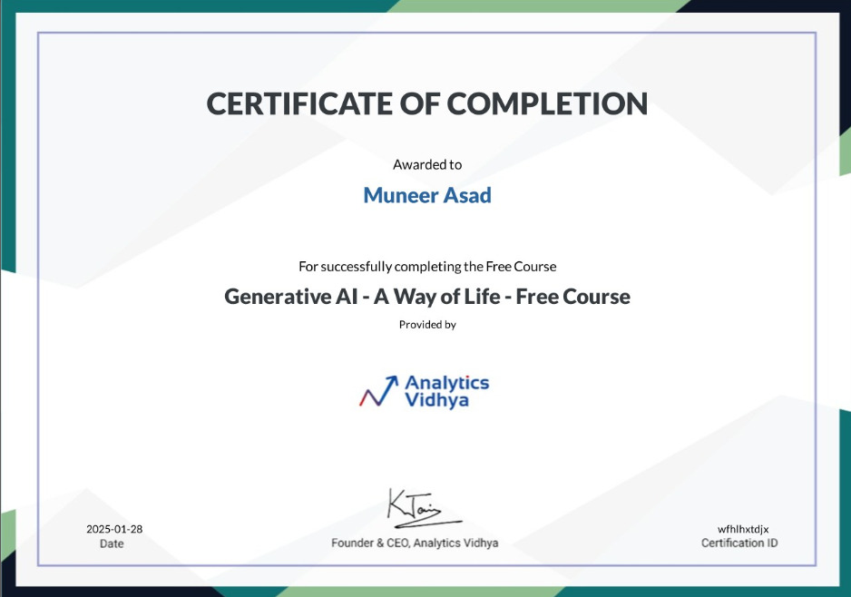 Generative AI - A Way of Life